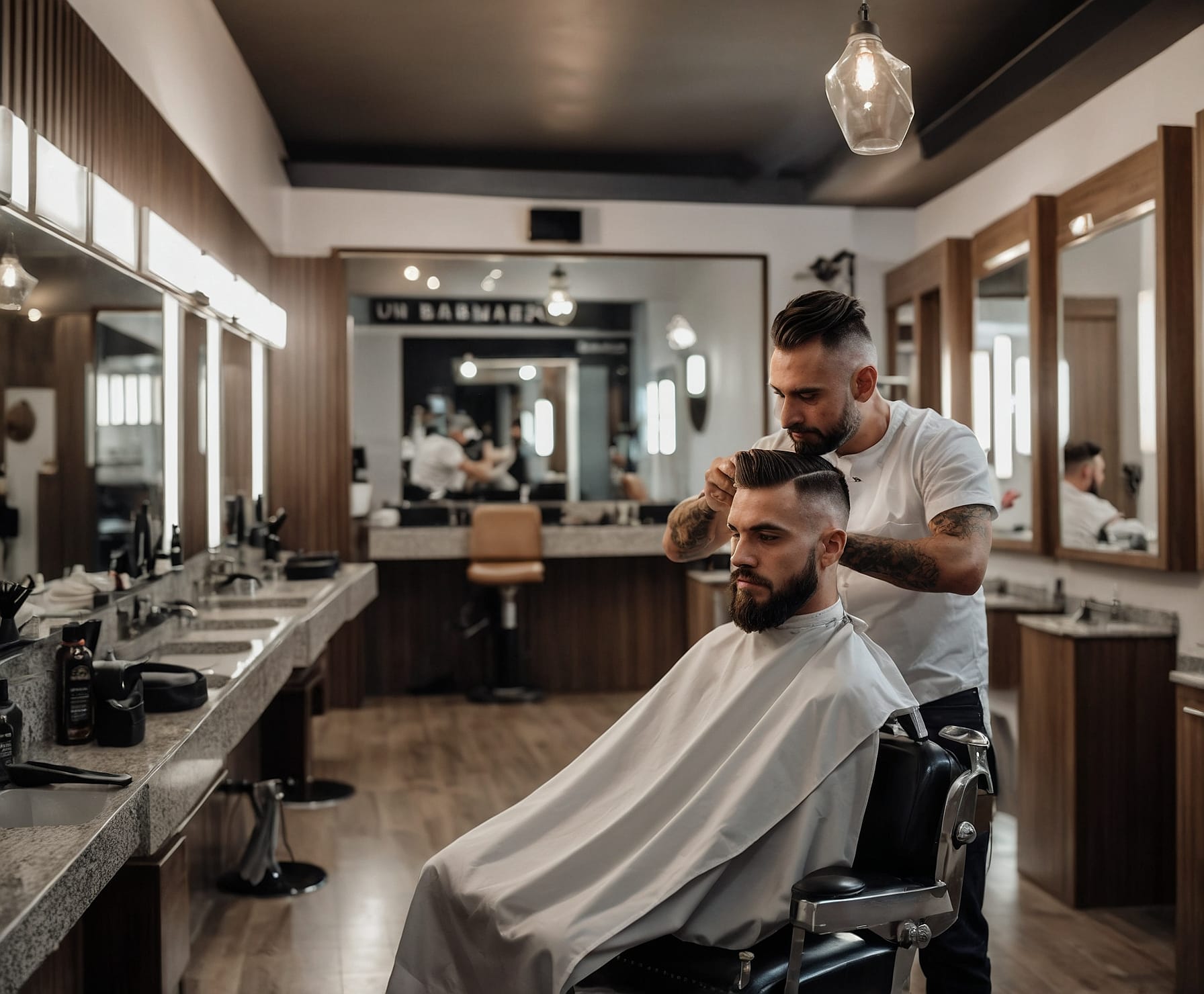 Transformación de estilo en barbería de Málaga